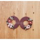 Boucles d'oreilles rondes florales