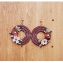 Boucles d'oreilles rondes florales