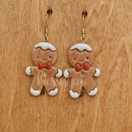 Boucles d'oreilles biscuit pain d'épices