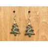 Boucles d'oreilles sapin de Noël