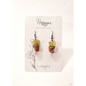 Boucles d'oreilles plante grasse