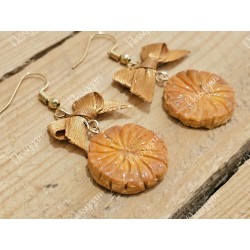 Boucles d'oreilles galette des rois