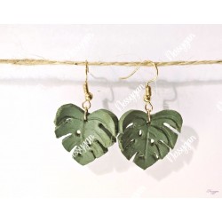 Boucles d'oreilles Monstera Deliciosa