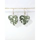 Boucles d'oreilles Monstera Deliciosa variegata