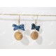 Boucles d'oreilles beignet au sucre