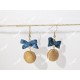 Boucles d'oreilles beignet au sucre