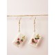 Boucles d'oreilles enveloppe fleurie