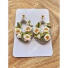 Boucles d'oreilles florales artisanales